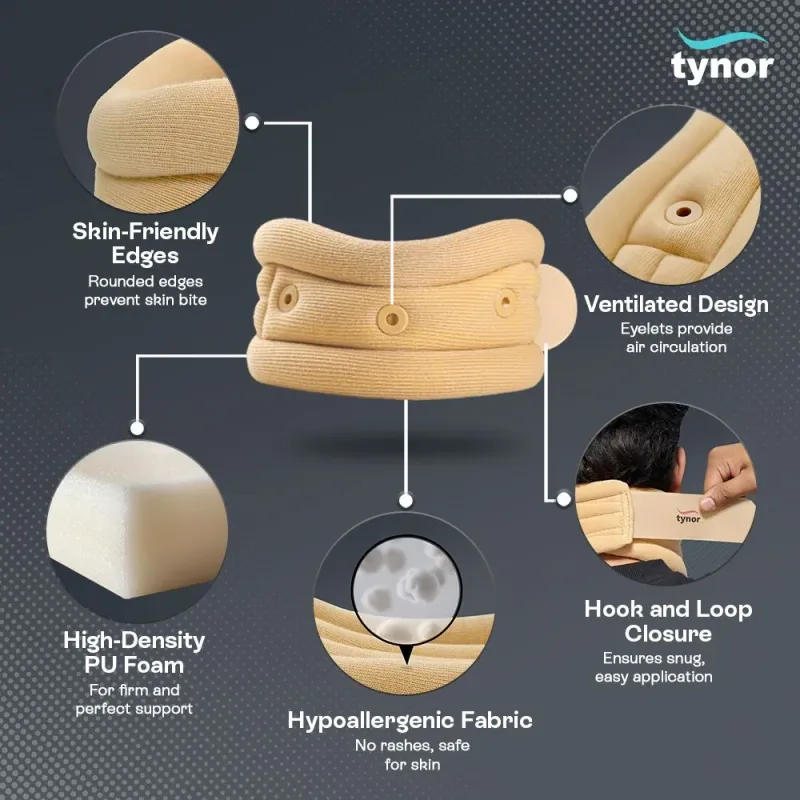 Tynor Cervical Collar Soft With Support  (B-02)