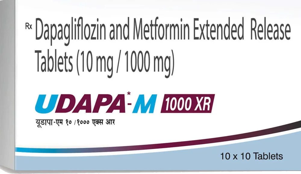 Udapa M 10/1000mg Xr Strip Of 10 Tablets