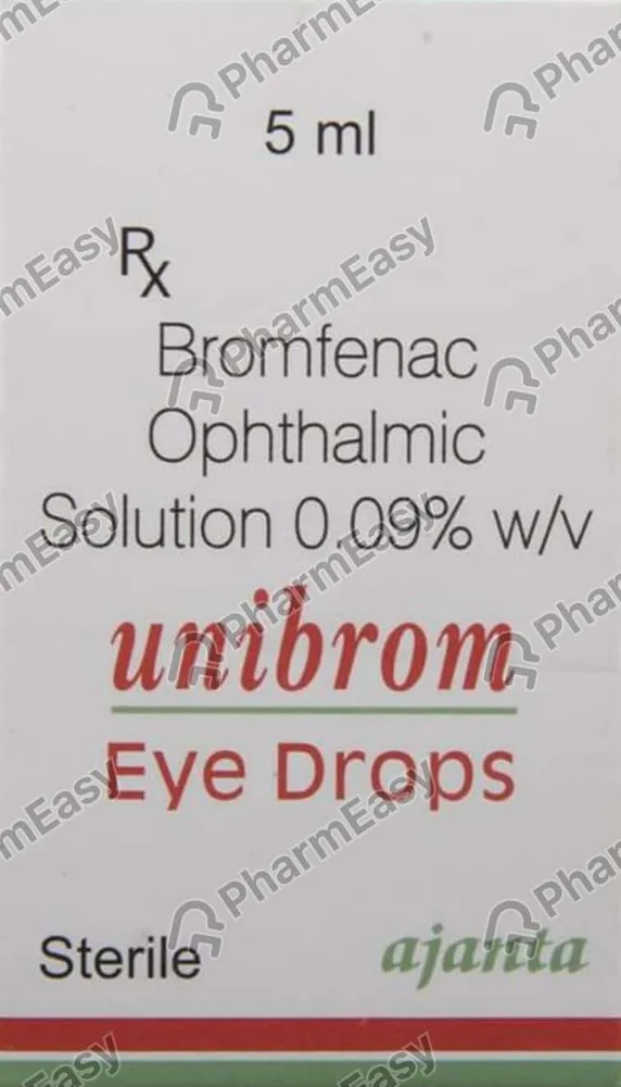 Unibrom 0.09%W/V Bottle Of 5ml Eye Drops