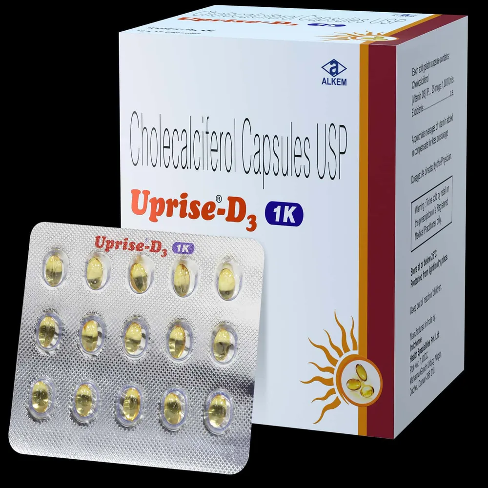 Uprise D3 1k Strip Of 15 Softgel Capsules