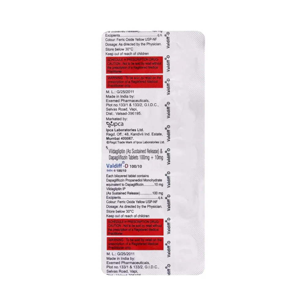 Valdiff D 100/10mg Strip Of 10 Tablets