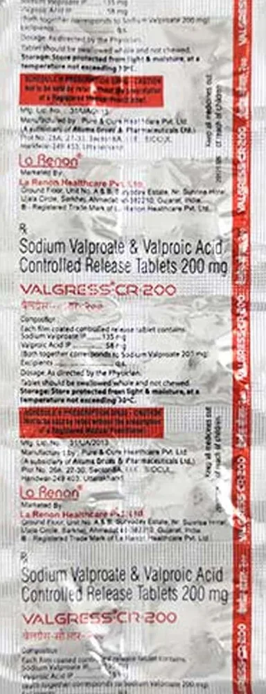 Valgress Cr 200mg Strip Of 10 Tablets
