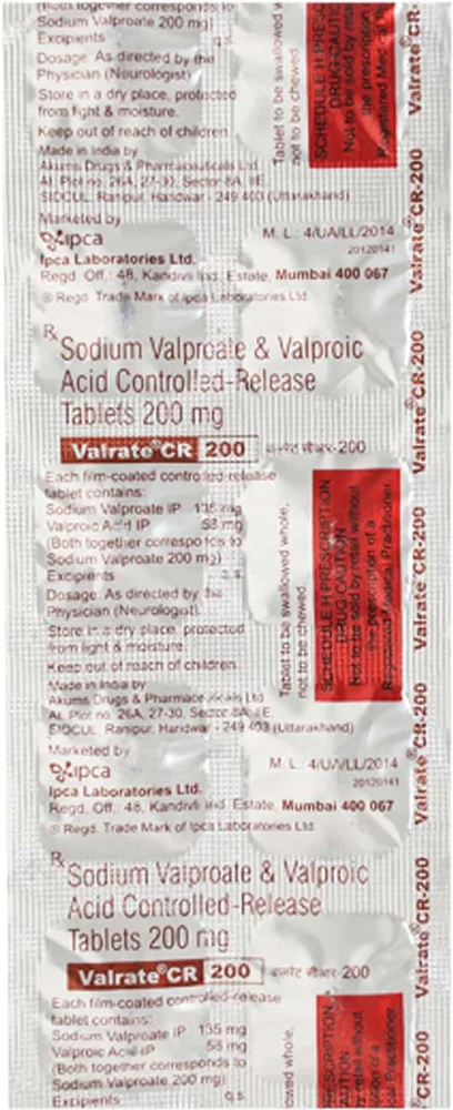 Valrate Cr 200mg Strip Of 10 Tablets