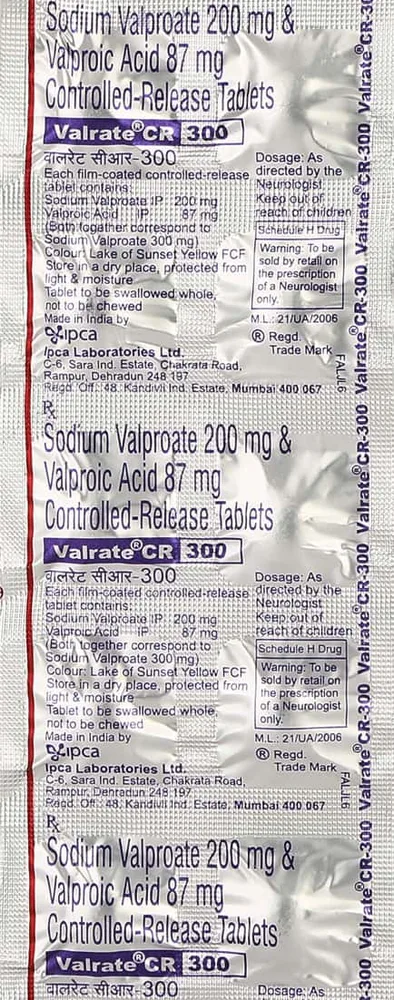 Valrate Cr 300mg Strip Of 10 Tablets