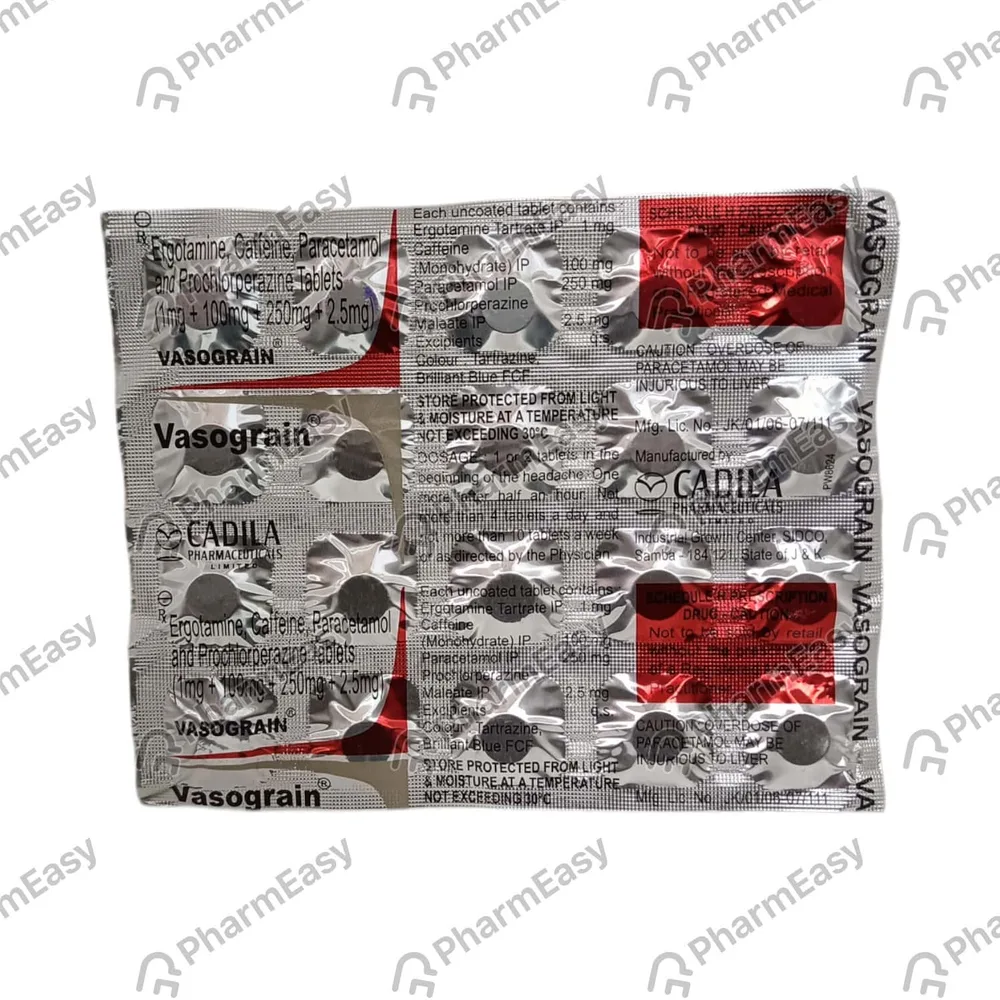 Vasograin Strip Of 20 Tablets