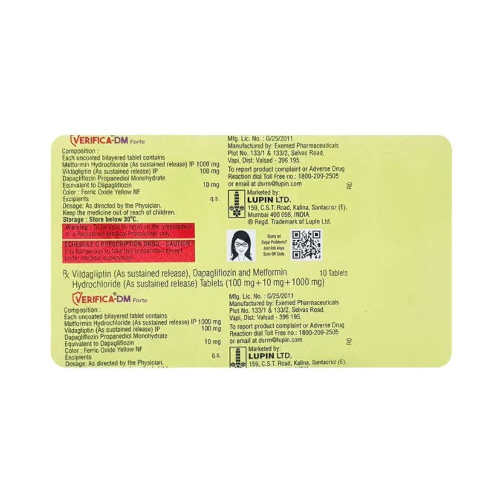 Verifica Dm Forte Strip Of 10 Tablets