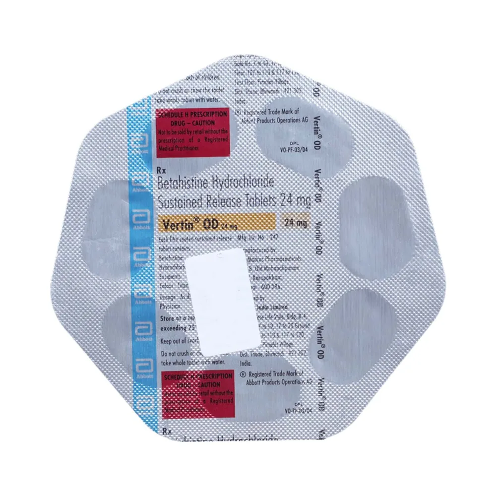 Vertin Od 24mg Strip Of 15 Tablets