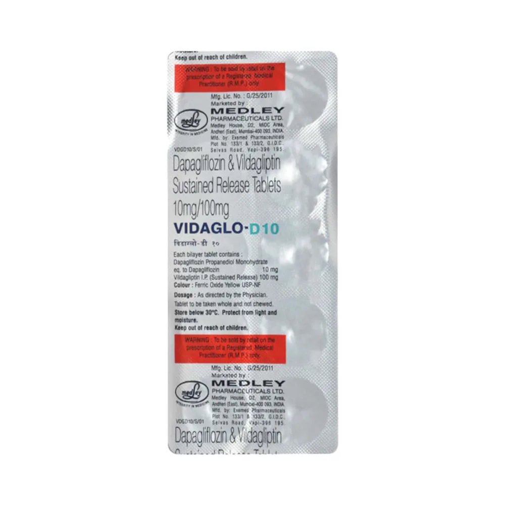 Vidaglo D 10mg Strip Of 10 Tablets