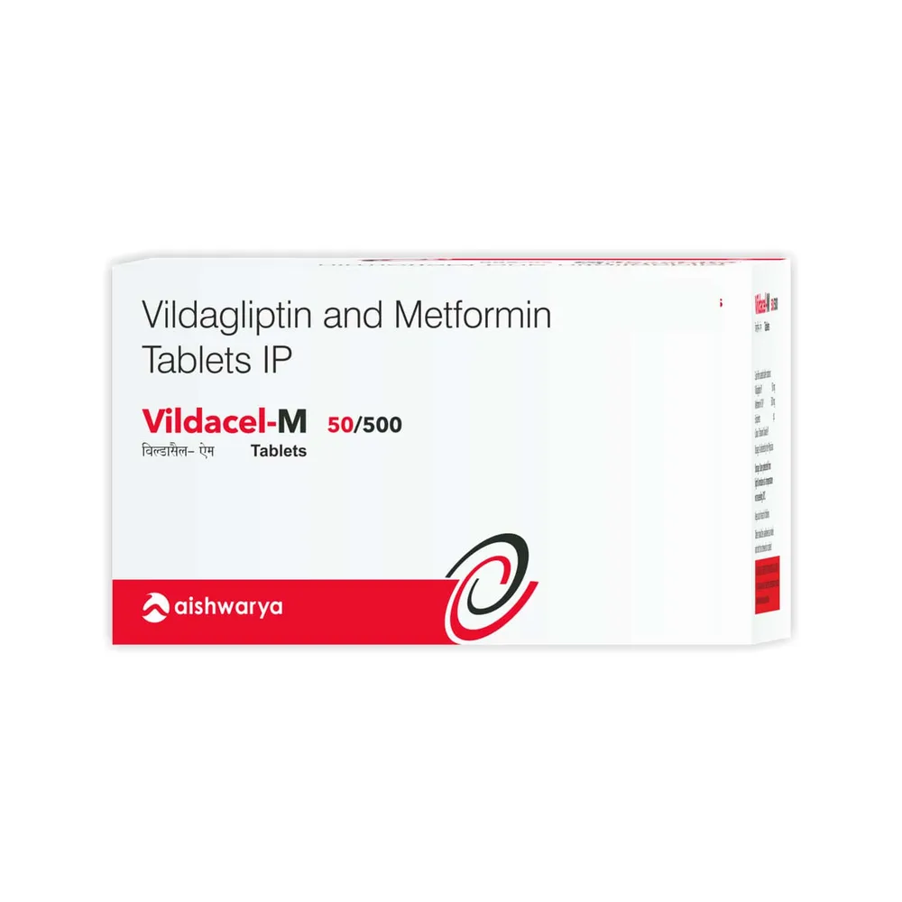 Vildacel M 50/500mg Strip Of 10 Tablets