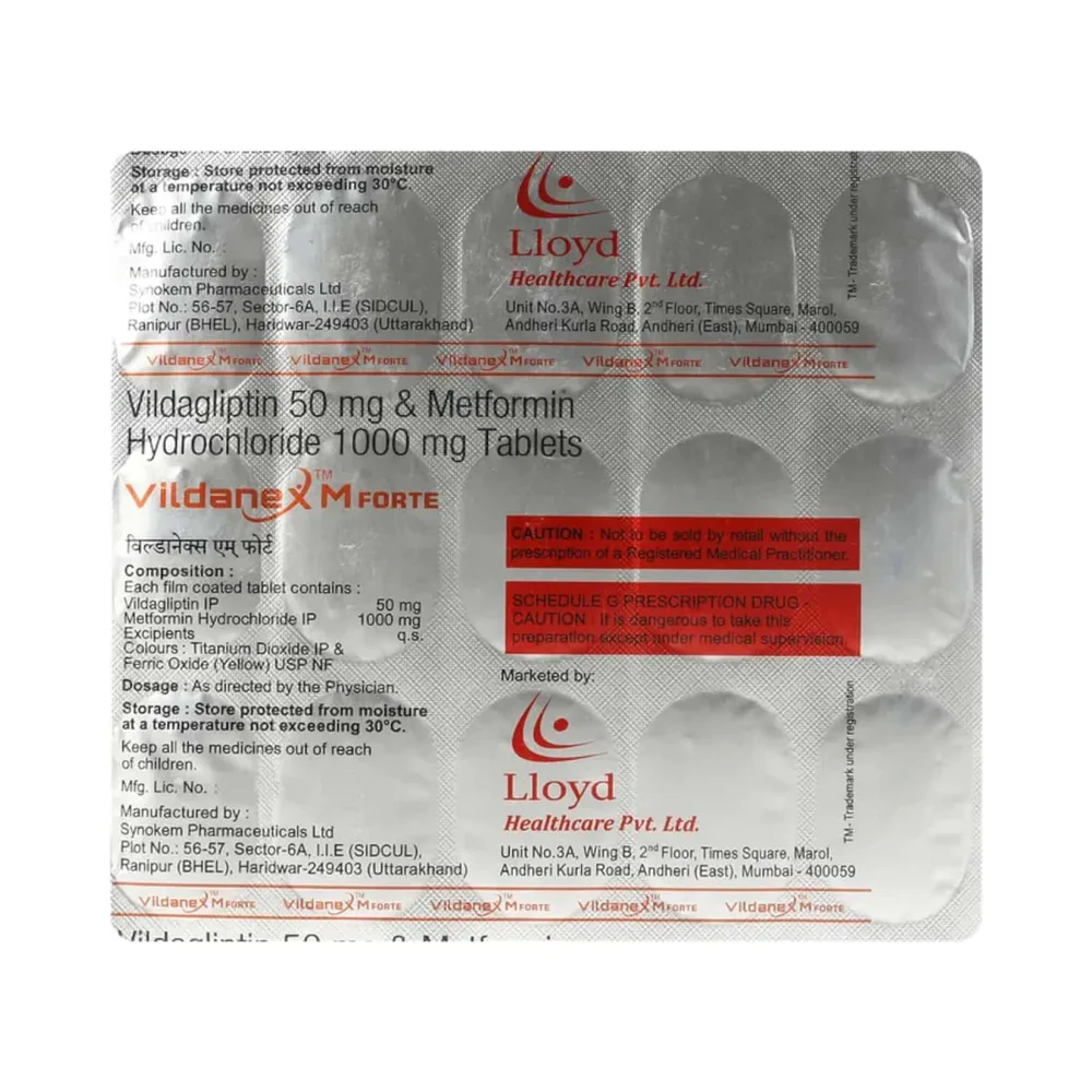 Vildanex M Forte Strip Of 15 Tablets