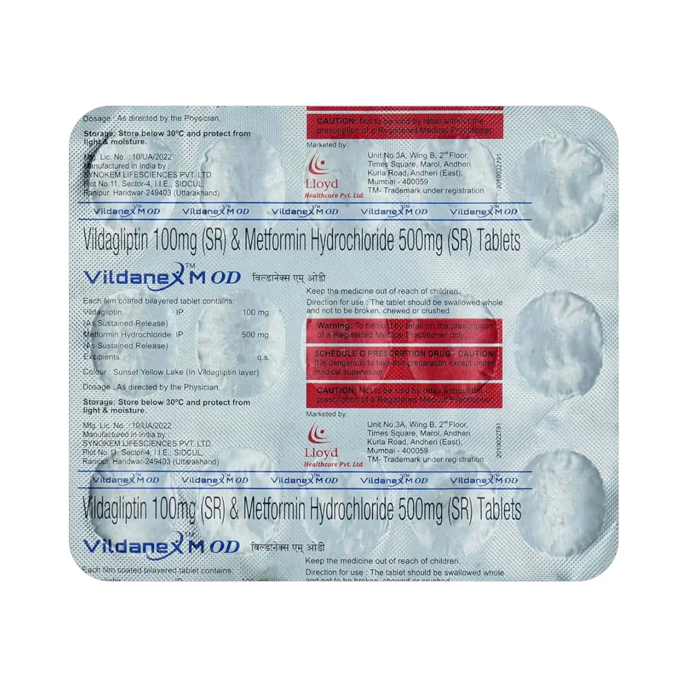 Vildanex M Od Strip Of 15 Tablets