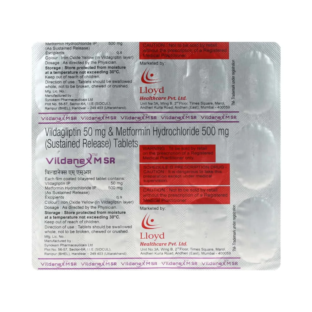 Vildanex M Sr Strip Of 15 Tablets