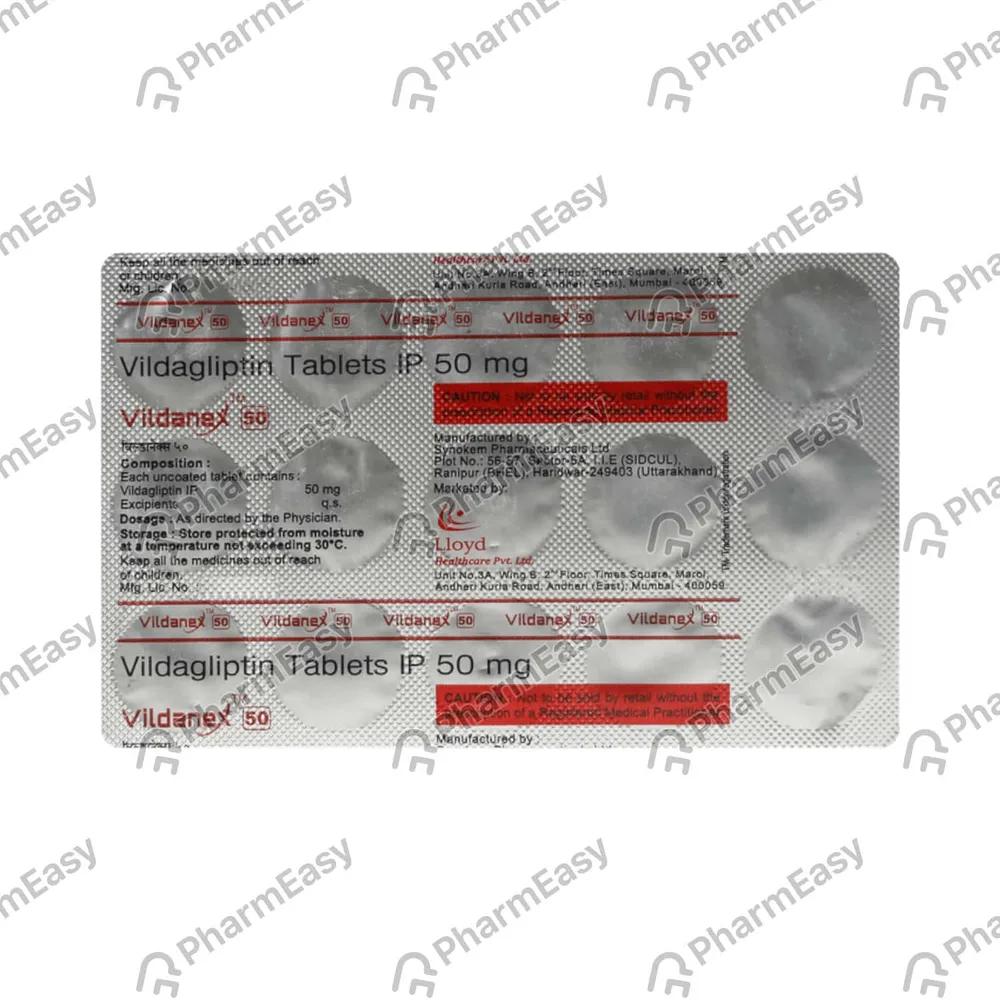 Vildanex Sr 50mg Strip Of 15 Tablets