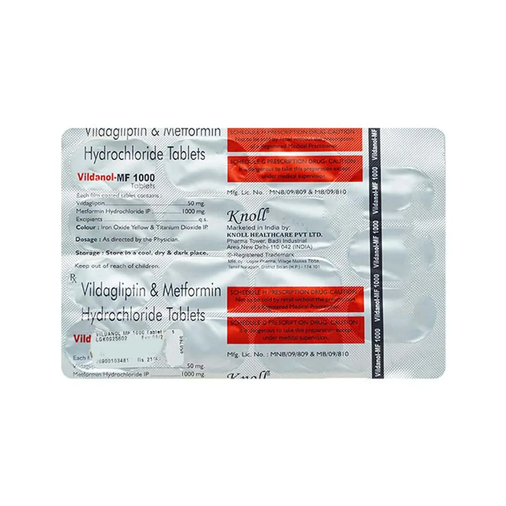 Vildanol Mf 1000mg Strip Of 15 Tablets