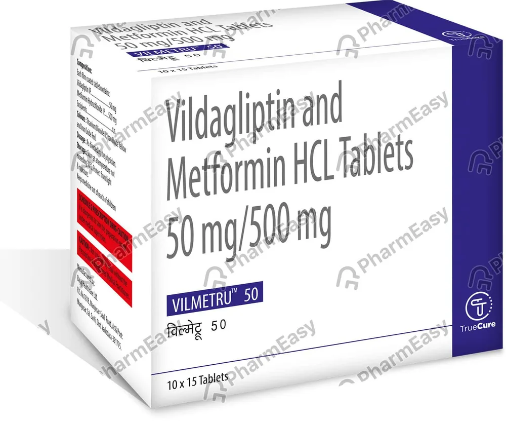 Vilmetru 50/500mg Strip Of 15 Tablets