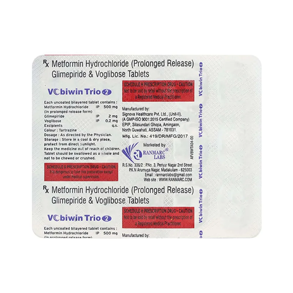 Vobiwin Trio 2 Strip Of 15 Tablets
