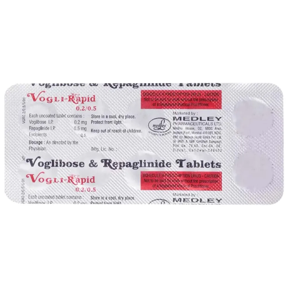 Vogli Rapid 0.2/0.5mg Strip Of 10 Tablets