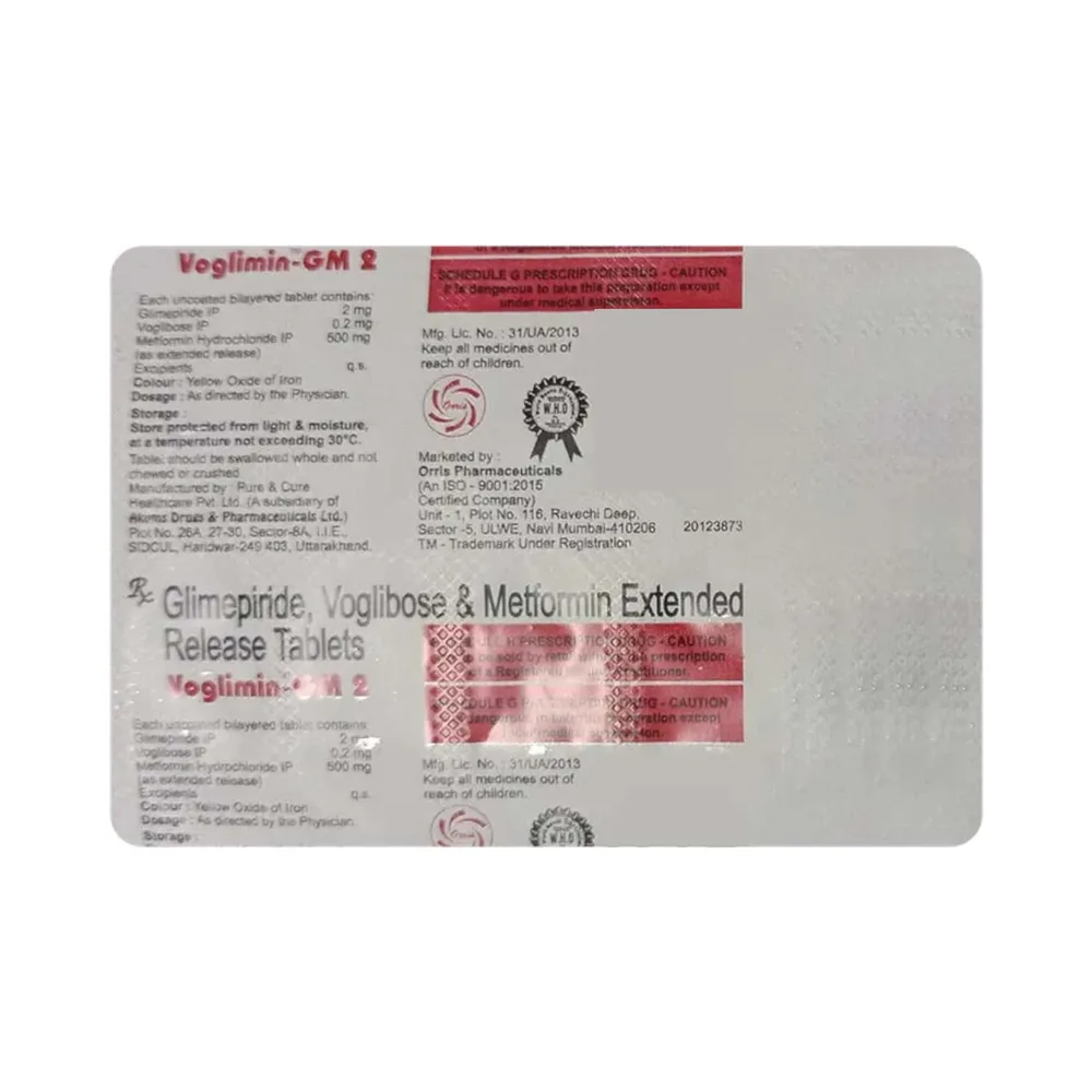 Voglimin Gm 2mg Strip Of 10 Tablets