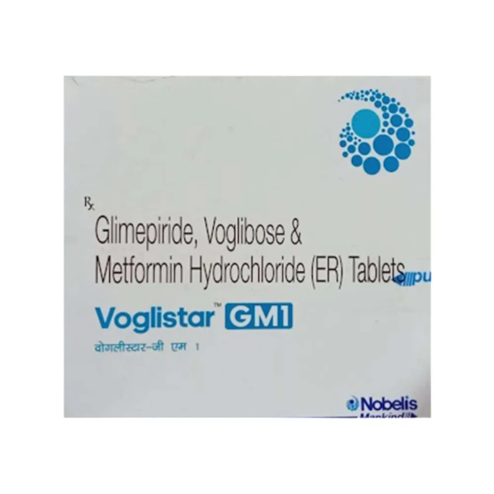 Voglistar Gm 1mg Strip Of 15 Tablets