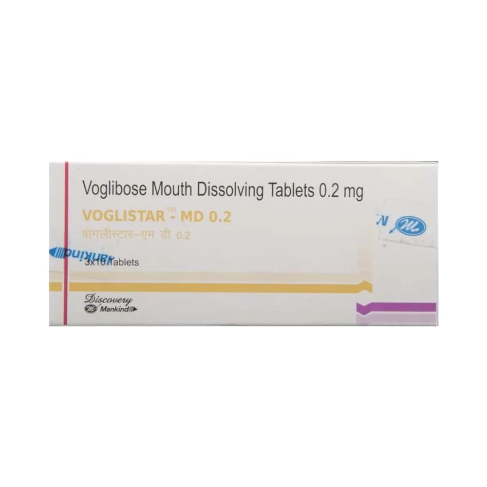 Voglistar Md 0.2mg Strip Of 15 Tablets