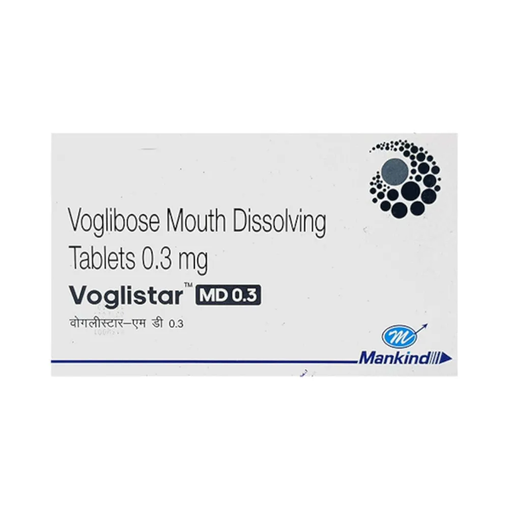 Voglistar Md 0.3mg Strip Of 15 Tablets