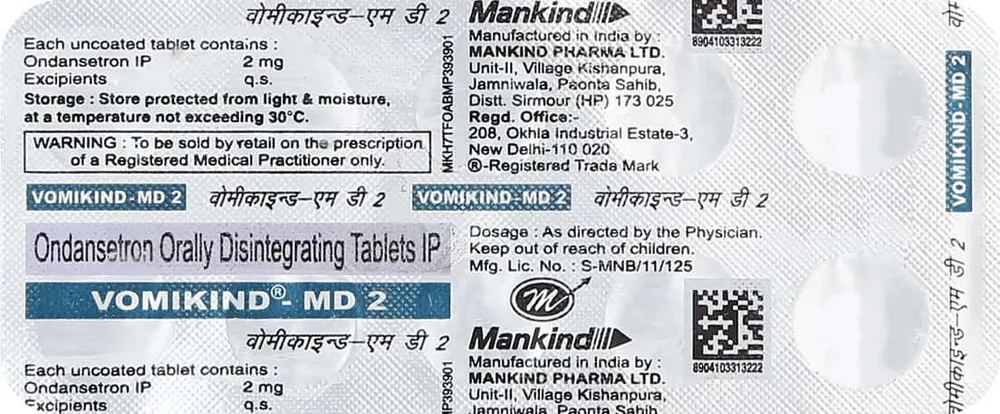 Vomikind Md 2mg Strip Of 10 Tablets