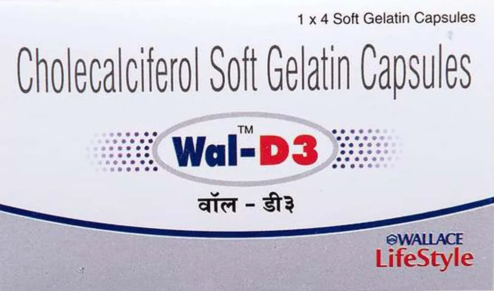 Wal D3 Strip Of 4 Softgel Capsules