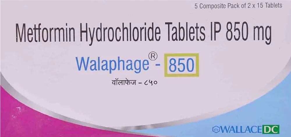 Walaphage 850mg Strip Of 15 Tablets