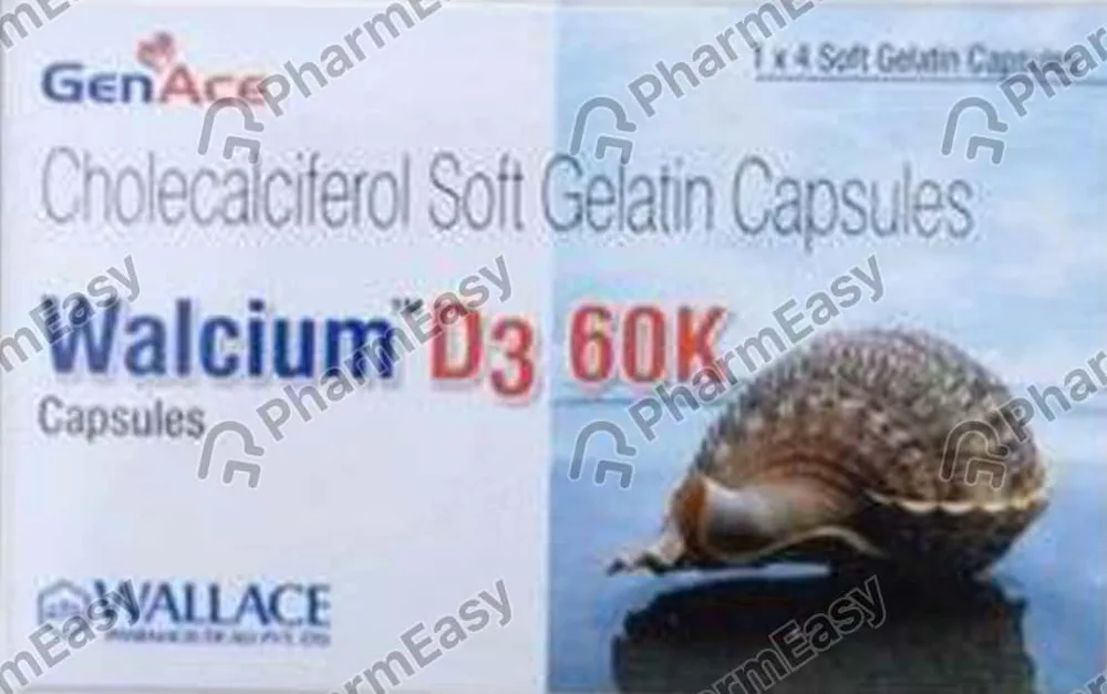Walcium D3 60k Strip Of 4 Capsules
