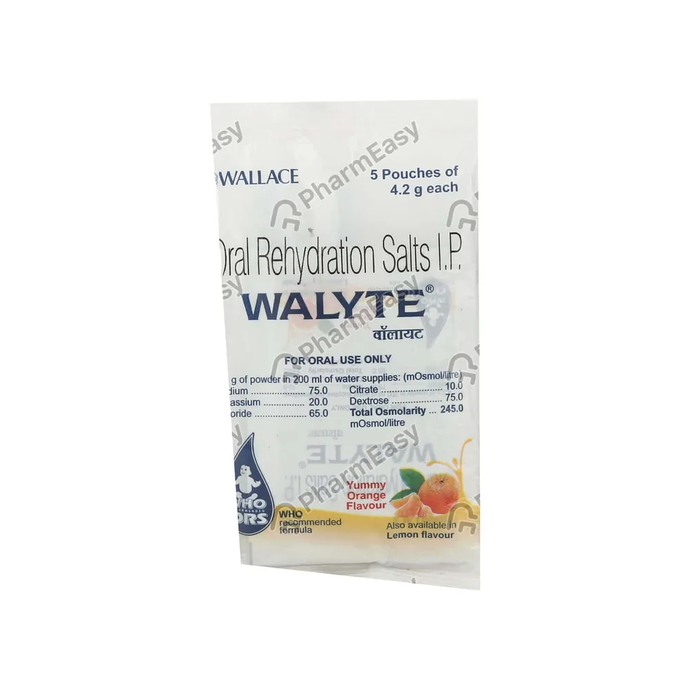 Walyte Yummy Orange Flavour Sachet 4.2gm