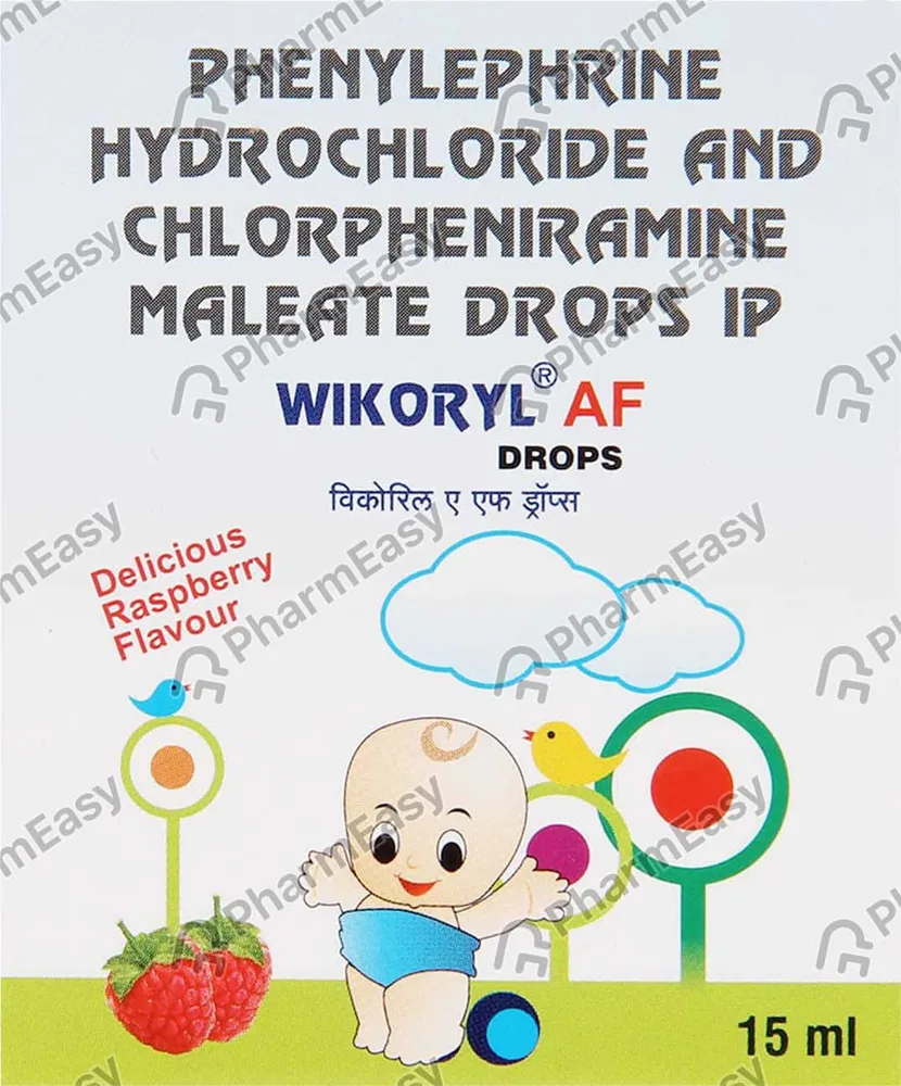 Wikoryl Af Raspberry Flavour Bottle Of 15ml Oral Drops