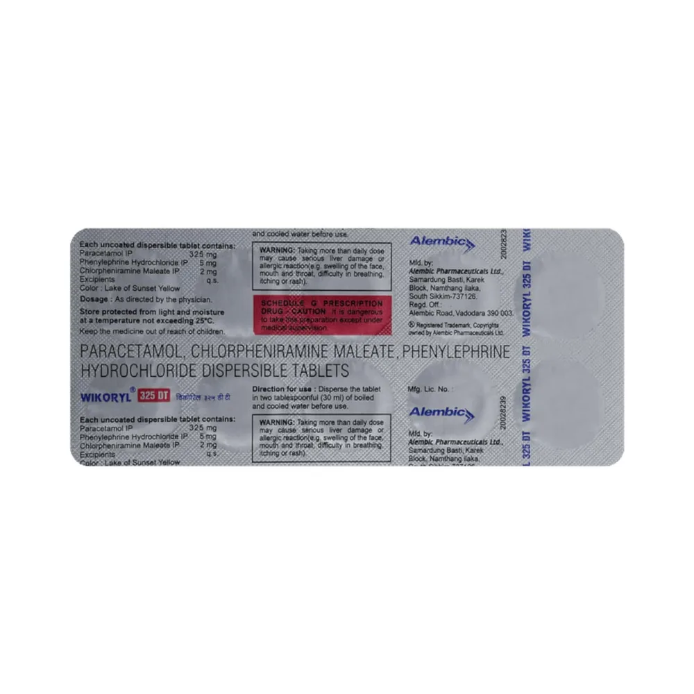 Wikoryl 325mg Dt Strip Of 10 Tablets