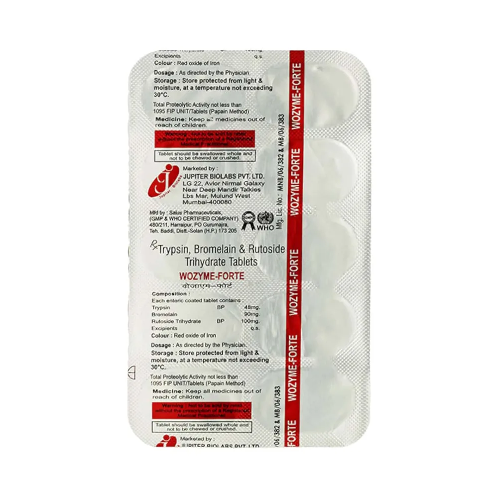 Wozyme Forte Strip Of 10 Tablets