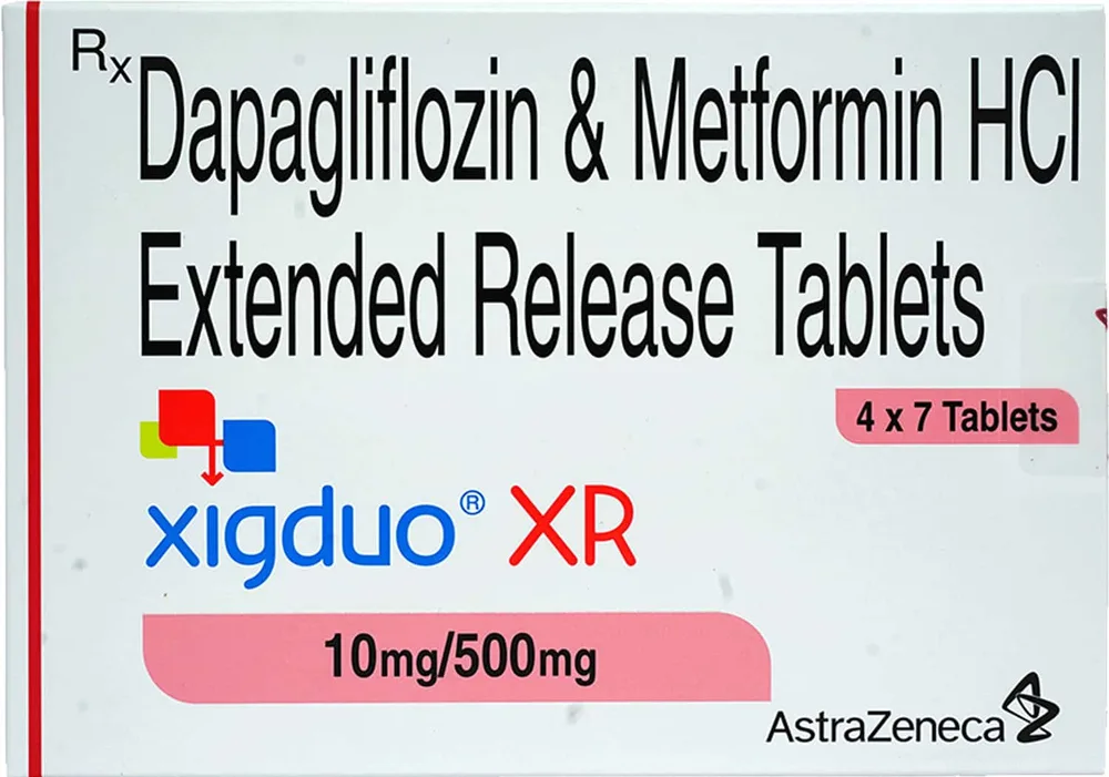 Xigduo Xr 10mg/500mg Strip Of 7 Tablets