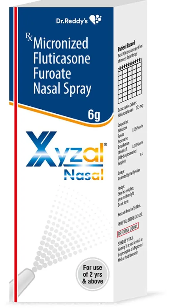Xyzal 27.5mcg Cfc Free Bottle Of 6gm Nasal Spray