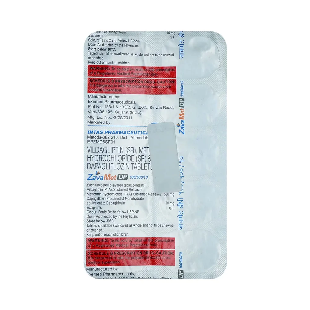 Zavamet Dp 100/500/10mg Strip Of 10 Tablets