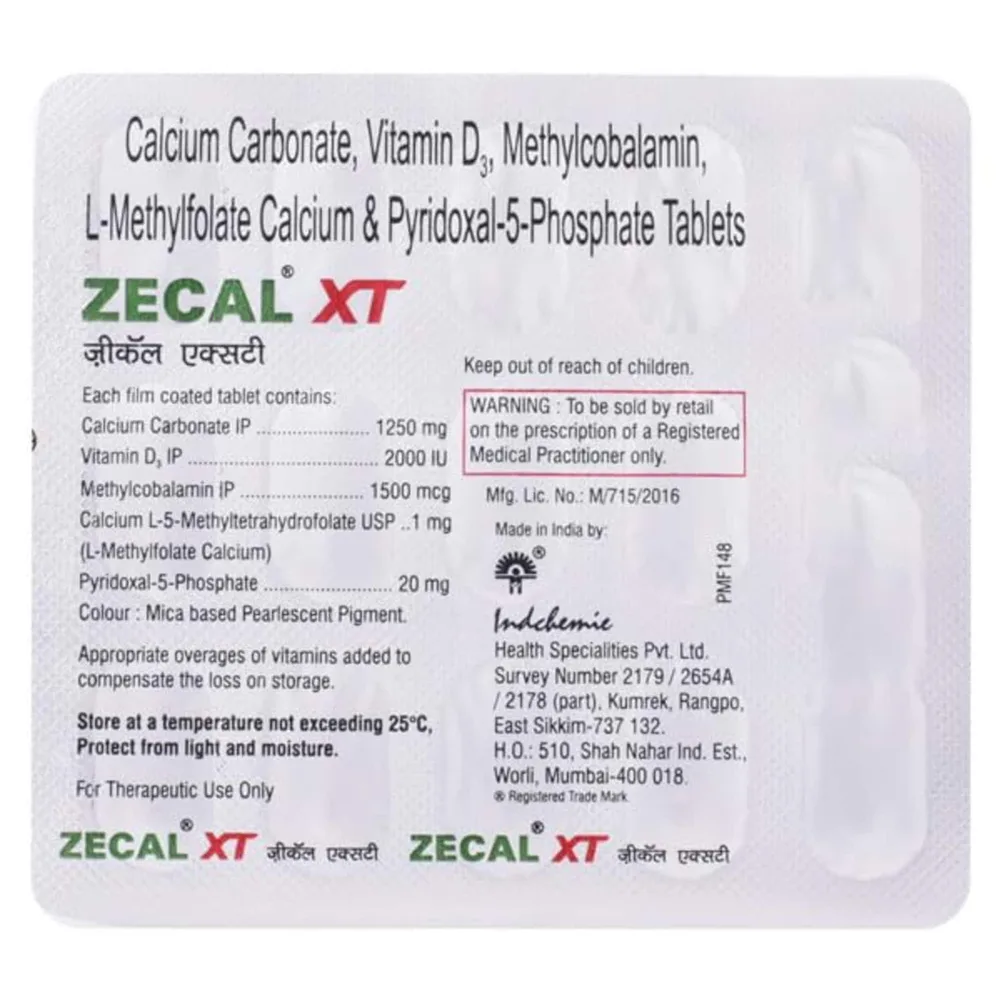 Zecal Xt Strip Of 15 Tablets