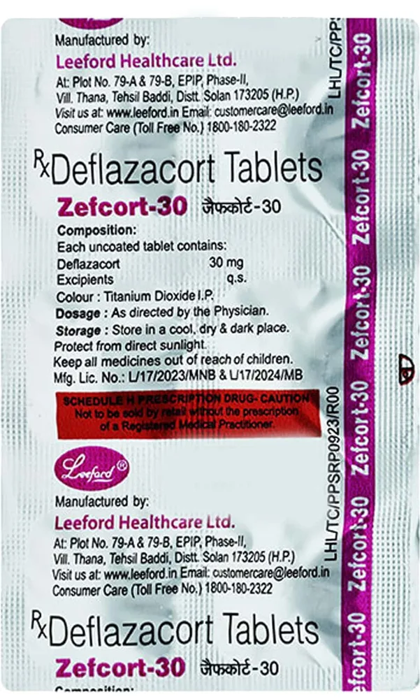 Zefcort 30mg Strip Of 6 Tablets