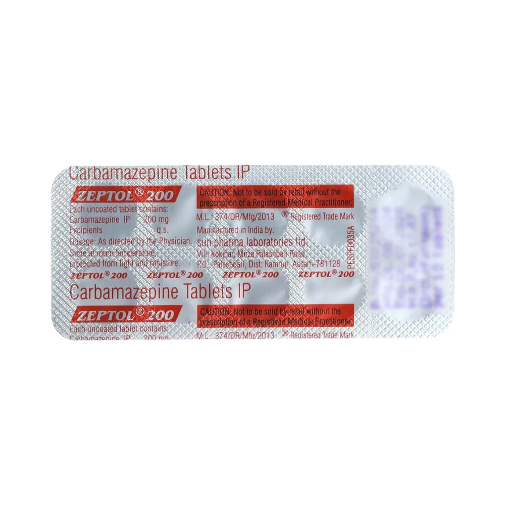 Zeptol 200mg Strip Of 10 Tablets