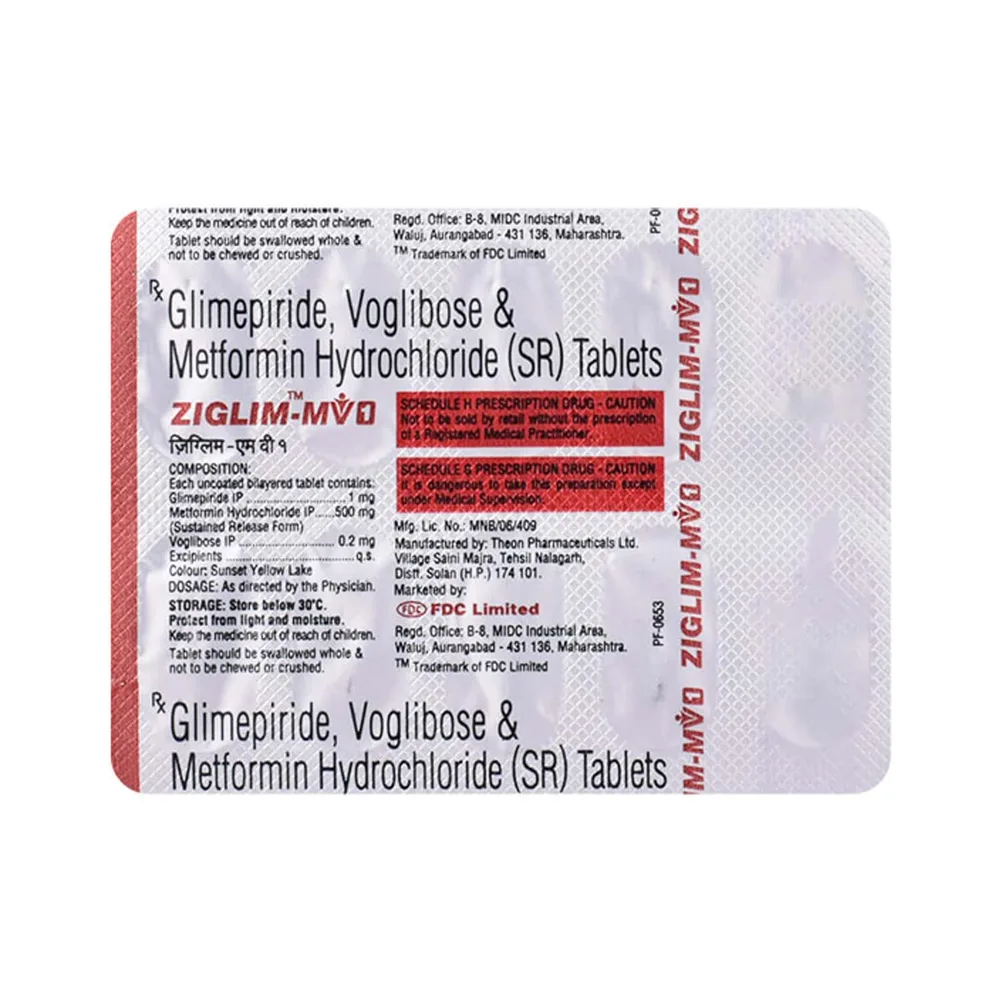 Ziglim Mv 1 Strip Of 10 Tablets