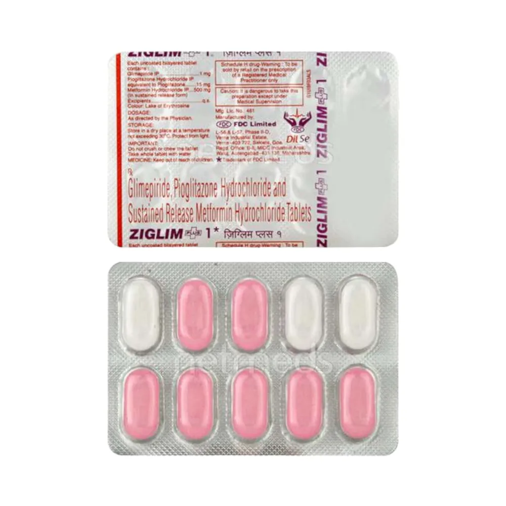 Ziglim Plus 1mg Strip Of 10 Tablets