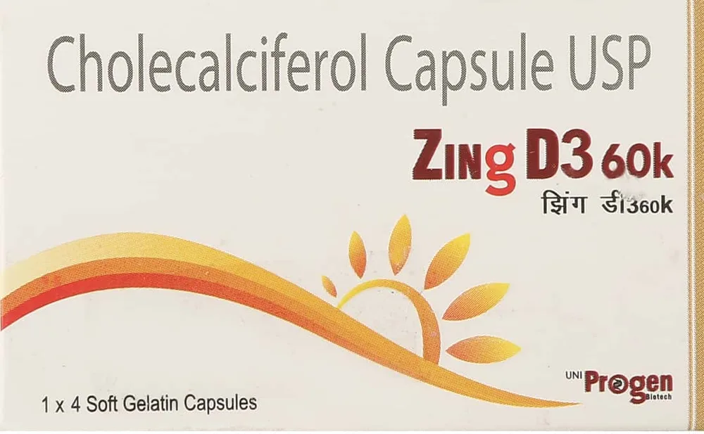 Zing D3 60000iu Strip Of 4 Capsules