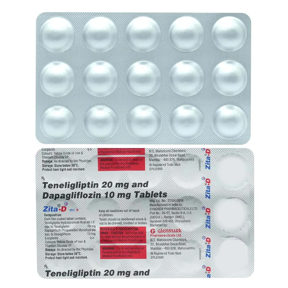 Zita D 20/10mg Strip Of 15 Tablets