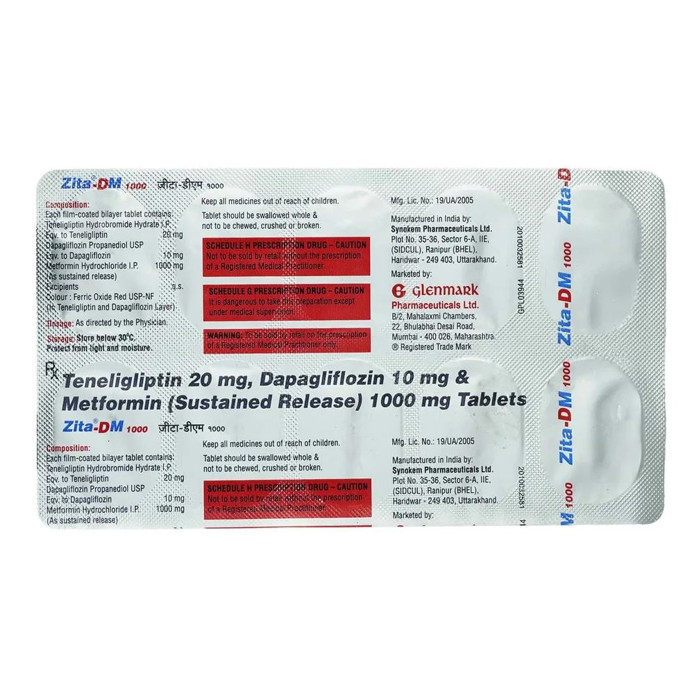 Zita Dm 1000mg Strip Of 10 Tablets