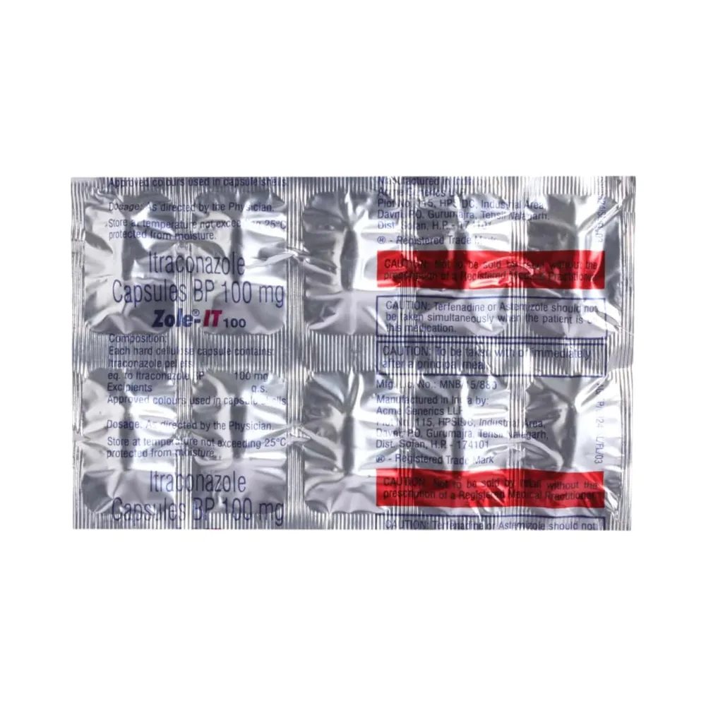 Zole It 100mg Strip Of 10 Capsules