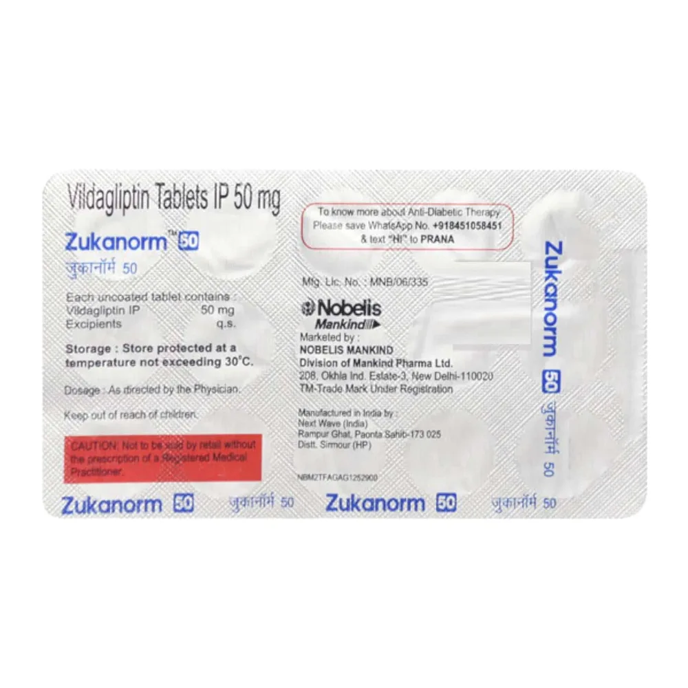 Zukanorm 50mg Strip Of 15 Tablets