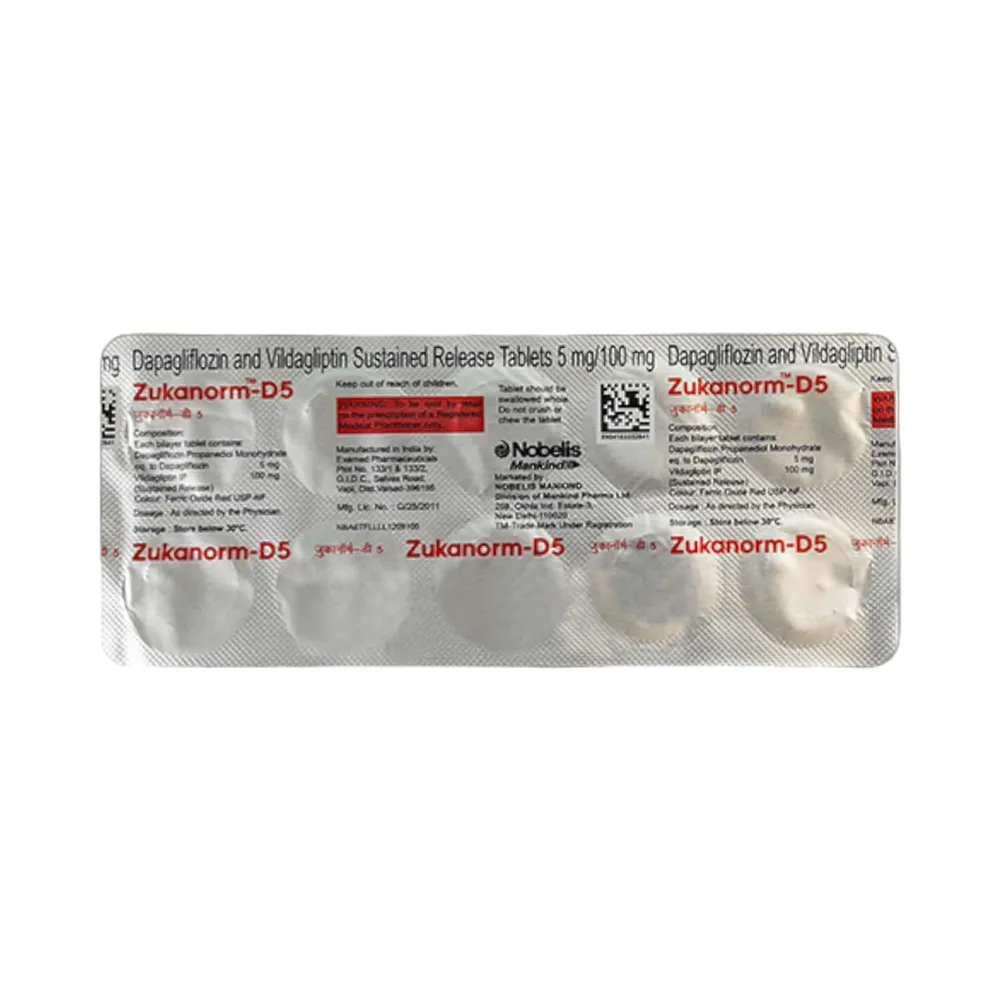 Zukanorm D 5mg Strip Of 10 Tablets