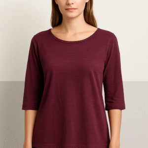 Maroon Half Sleeve Women’s Top