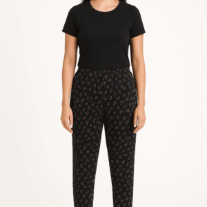 Black Printed Jogger Set