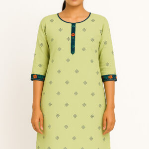 Light Green Straight Kurti